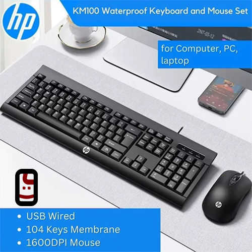 کیبورد و ماوس سیمی اچ پی HP KM100