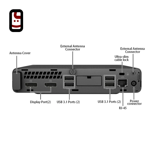تاینی کیس HP 800 G5 i5-9 8GB 256GB SSD